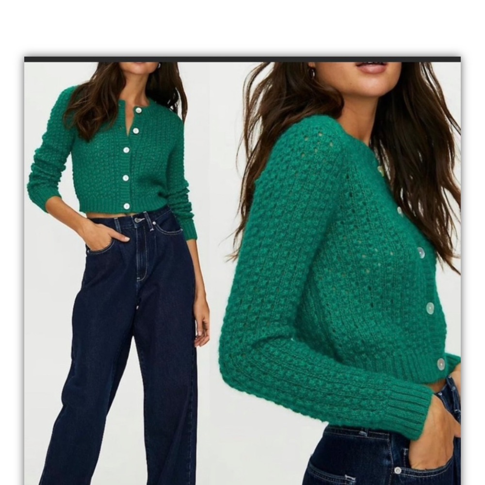 Aritzia Wilfred  Free Cropped Cardigan